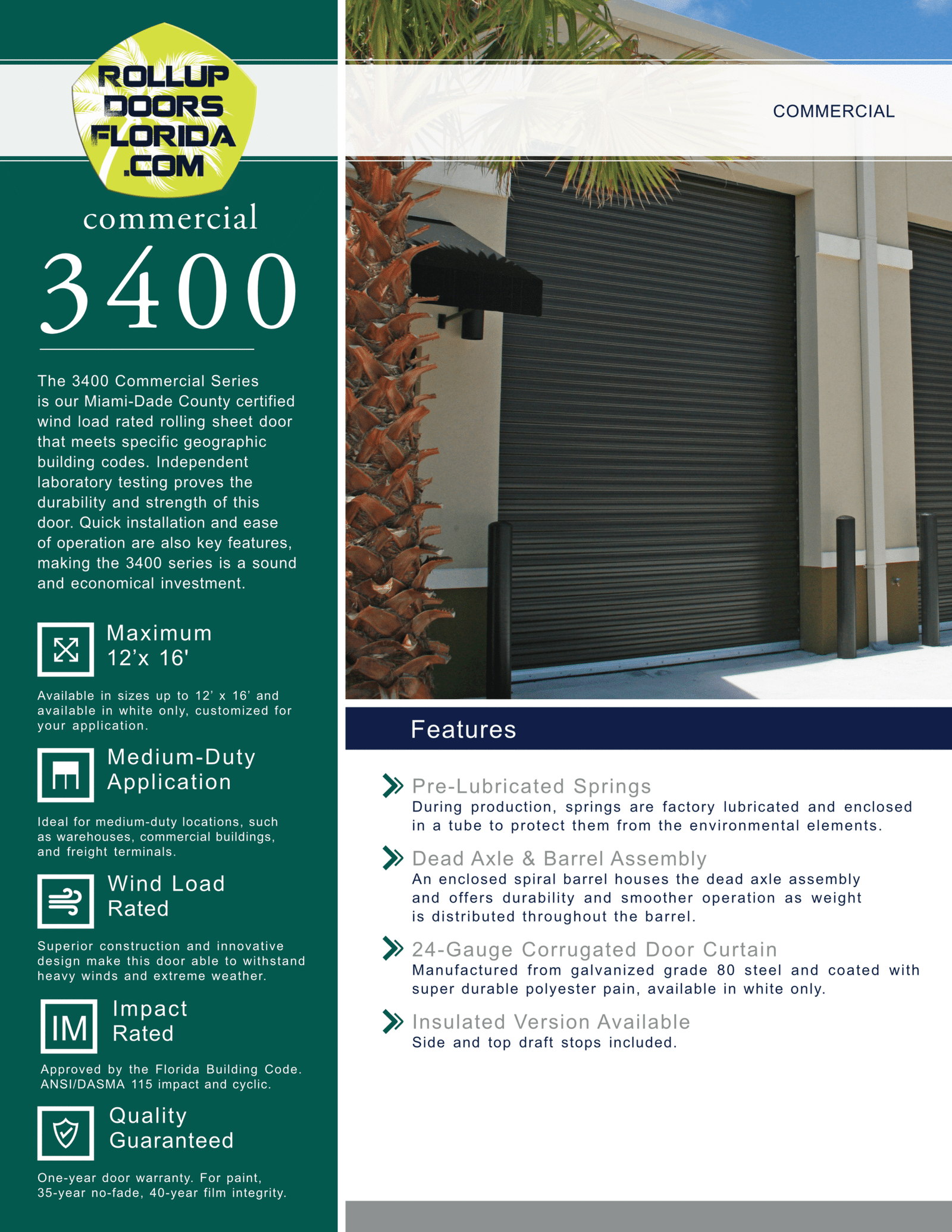 Series 3400 Rollup Door Brochure