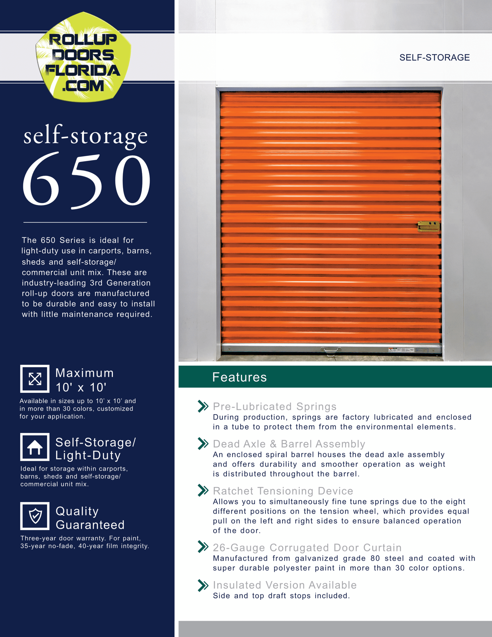 Series 650 Rollup Door Brochure